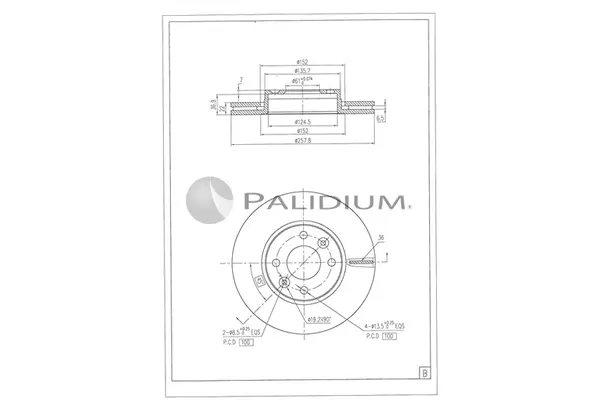 спирачен диск ASHUKI by Palidium  