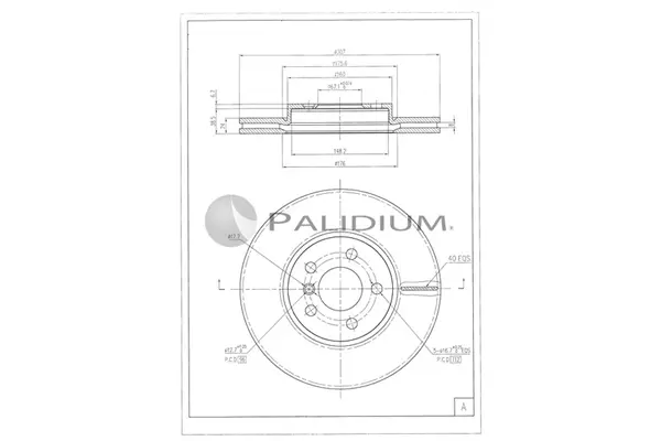 спирачен диск ASHUKI by Palidium  