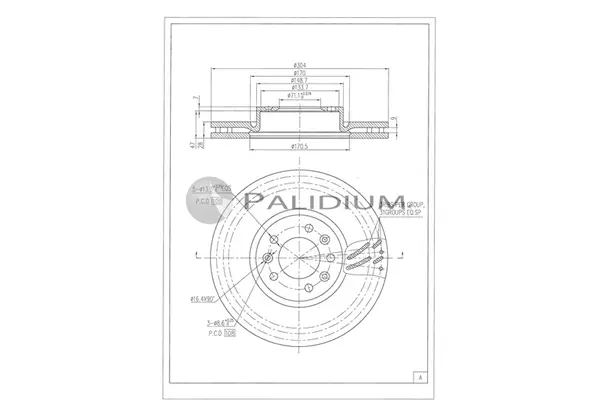 спирачен диск ASHUKI by Palidium  