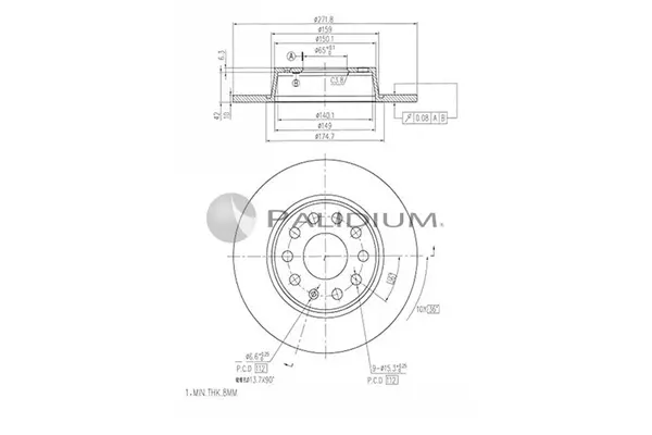 спирачен диск ASHUKI by Palidium  