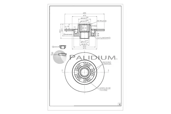 спирачен диск ASHUKI by Palidium  