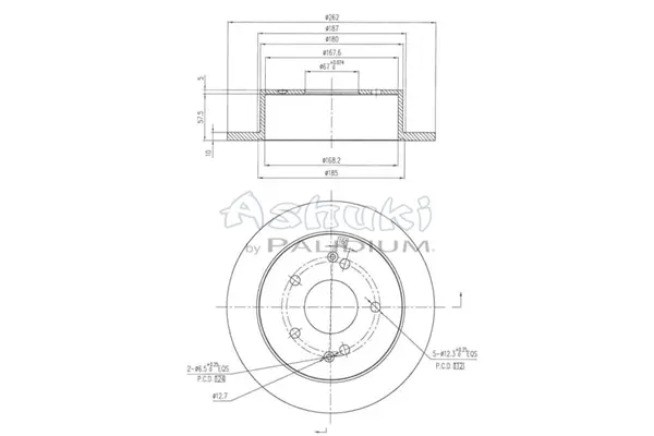 спирачен диск ASHUKI by Palidium  