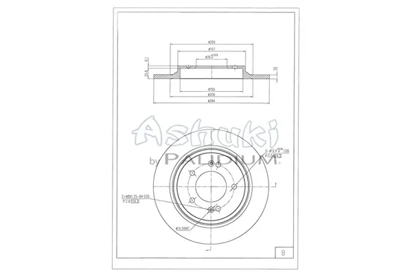 спирачен диск ASHUKI by Palidium  
