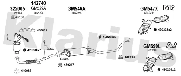 Изпускателна система KLARIUS             