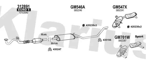Изпускателна система KLARIUS             