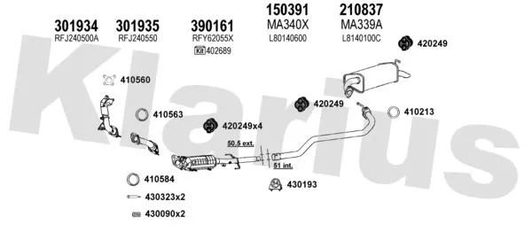 Изпускателна система KLARIUS             