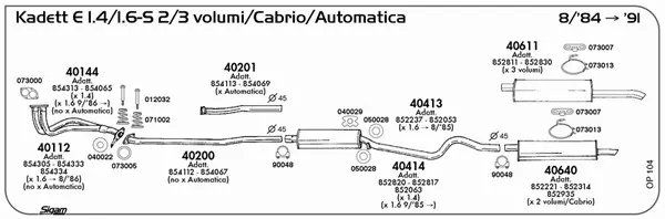 Изпускателна система SIGAM               
