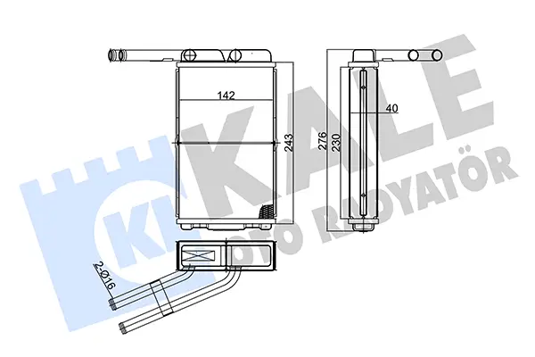 топлообменник, отопление на вътрешното пространство KALE OTO RADYATOR   