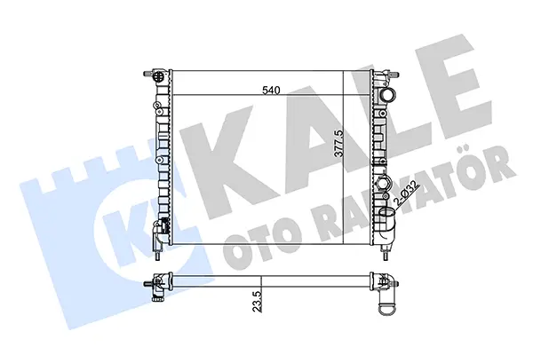 радиатор, охлаждане на двигателя KALE OTO RADYATOR   