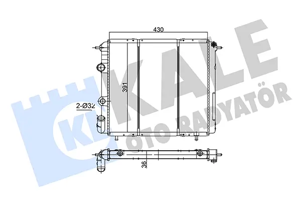 радиатор, охлаждане на двигателя KALE OTO RADYATOR   