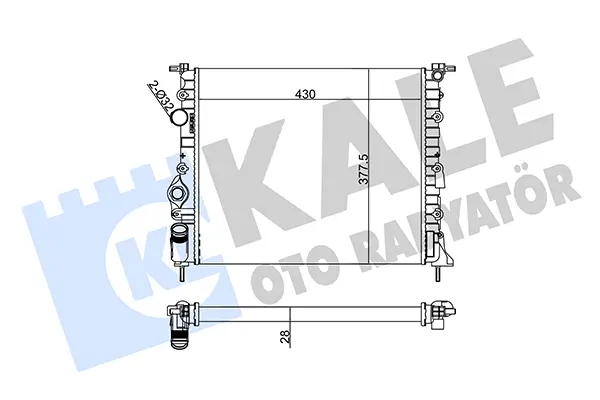 радиатор, охлаждане на двигателя KALE OTO RADYATOR   
