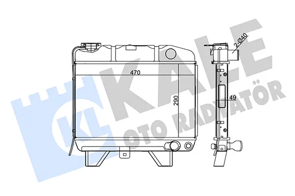 радиатор, охлаждане на двигателя KALE OTO RADYATOR   