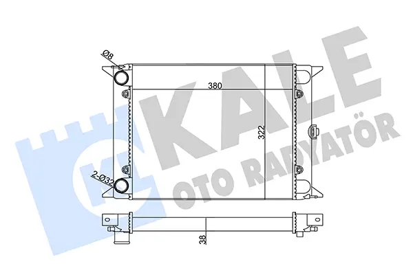 радиатор, охлаждане на двигателя KALE OTO RADYATOR   