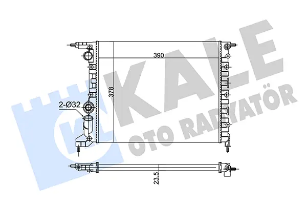 радиатор, охлаждане на двигателя KALE OTO RADYATOR   