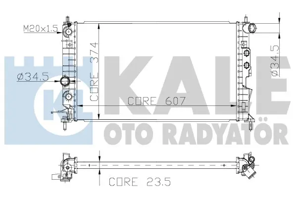 радиатор, охлаждане на двигателя KALE OTO RADYATOR   