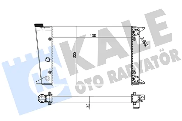 радиатор, охлаждане на двигателя KALE OTO RADYATOR   