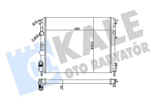 радиатор, охлаждане на двигателя KALE OTO RADYATOR   