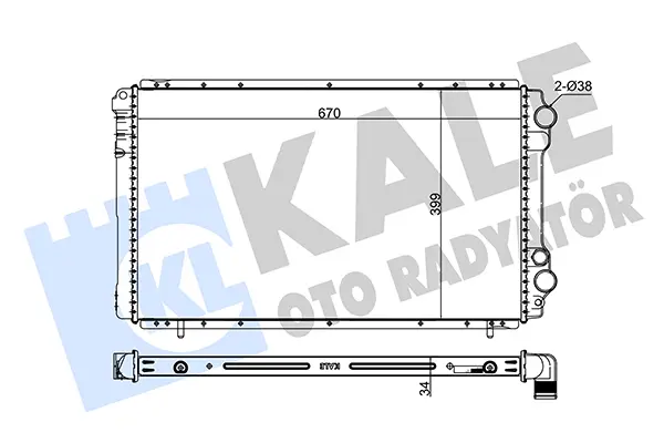 радиатор, охлаждане на двигателя KALE OTO RADYATOR   