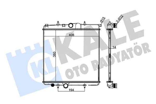 радиатор, охлаждане на двигателя KALE OTO RADYATOR   