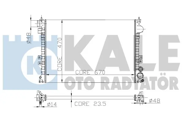 радиатор, охлаждане на двигателя KALE OTO RADYATOR   