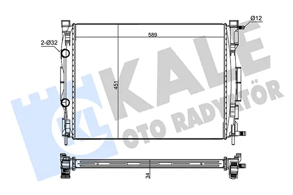 Воден радиатор за RENAULT MEGANE II Hatchback Van (KM0/2) 1.5 dCi 221199 KALE OTO RADYATOR   