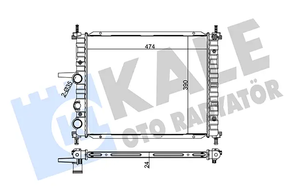 радиатор, охлаждане на двигателя KALE OTO RADYATOR   