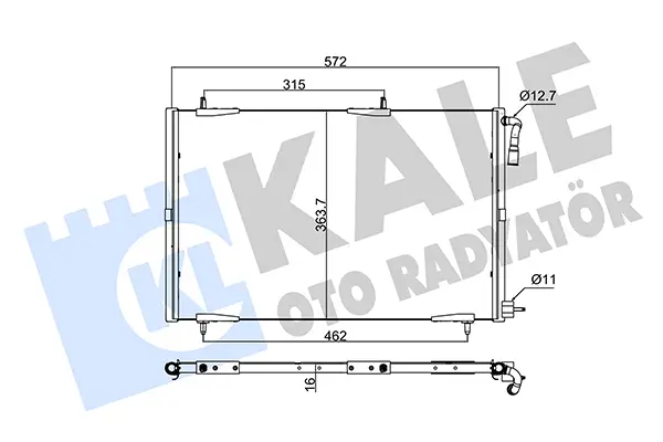 кондензатор, климатизация KALE OTO RADYATOR   