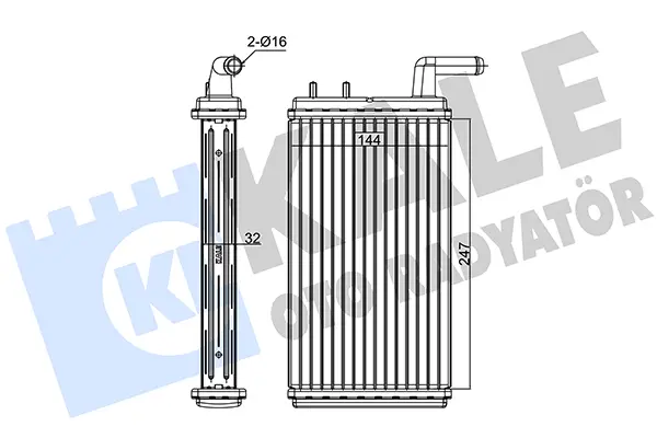 топлообменник, отопление на вътрешното пространство KALE OTO RADYATOR   