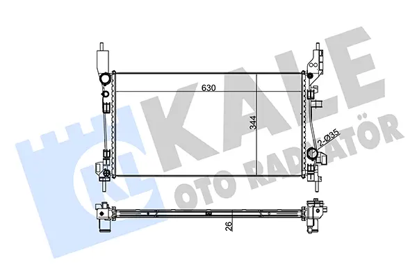 радиатор, охлаждане на двигателя KALE OTO RADYATOR   