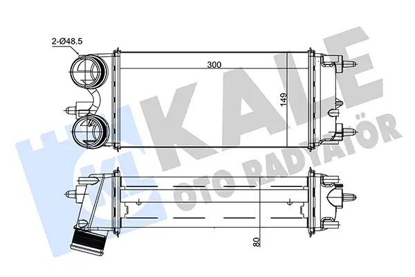 интеркулер (охладител за въздуха на турбината) KALE OTO RADYATOR   