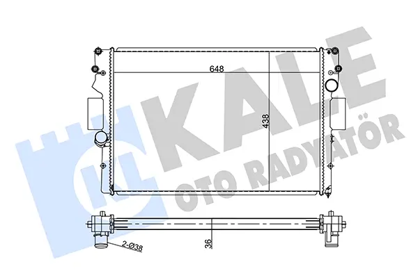 радиатор, охлаждане на двигателя KALE OTO RADYATOR   