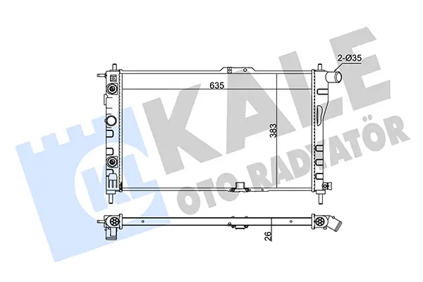 радиатор, охлаждане на двигателя KALE OTO RADYATOR   