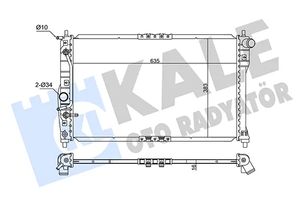 радиатор, охлаждане на двигателя KALE OTO RADYATOR   