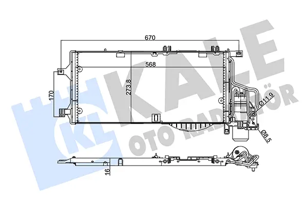 кондензатор, климатизация KALE OTO RADYATOR   