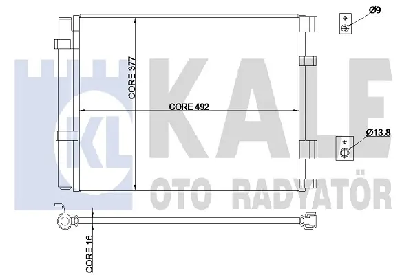 кондензатор, климатизация KALE OTO RADYATOR   