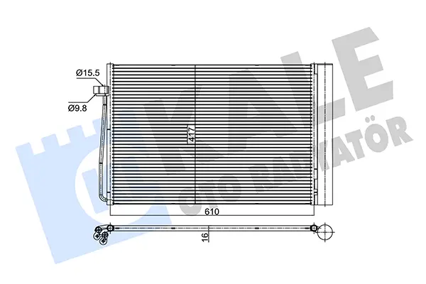кондензатор, климатизация KALE OTO RADYATOR   