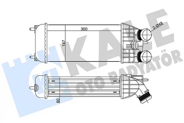 интеркулер (охладител за въздуха на турбината) KALE OTO RADYATOR   