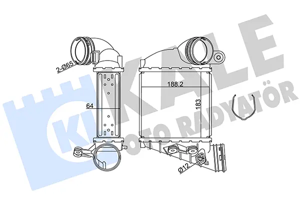 интеркулер (охладител за въздуха на турбината) KALE OTO RADYATOR   