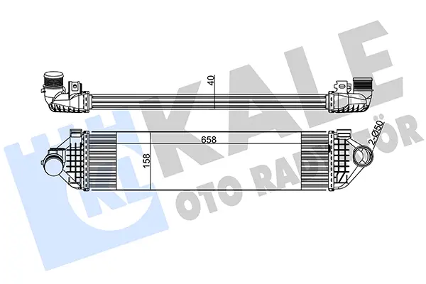 интеркулер (охладител за въздуха на турбината) KALE OTO RADYATOR   