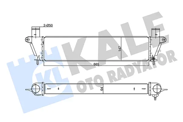 интеркулер (охладител за въздуха на турбината) KALE OTO RADYATOR   