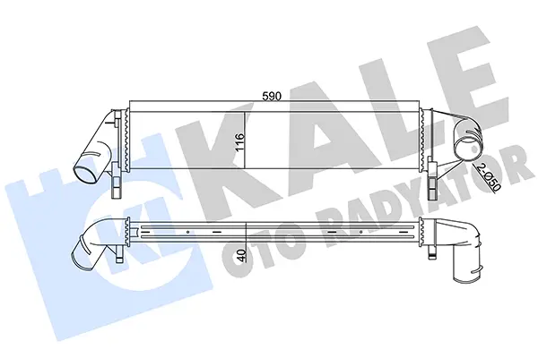 интеркулер (охладител за въздуха на турбината) KALE OTO RADYATOR   