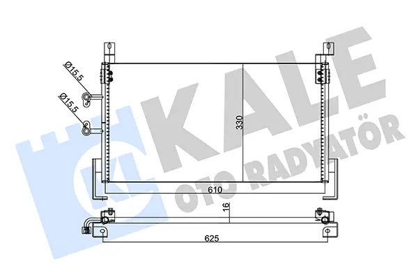 кондензатор, климатизация KALE OTO RADYATOR   