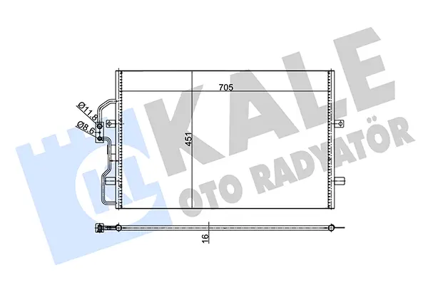 кондензатор, климатизация KALE OTO RADYATOR   