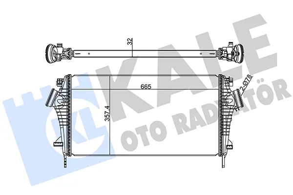 интеркулер (охладител за въздуха на турбината) KALE OTO RADYATOR   