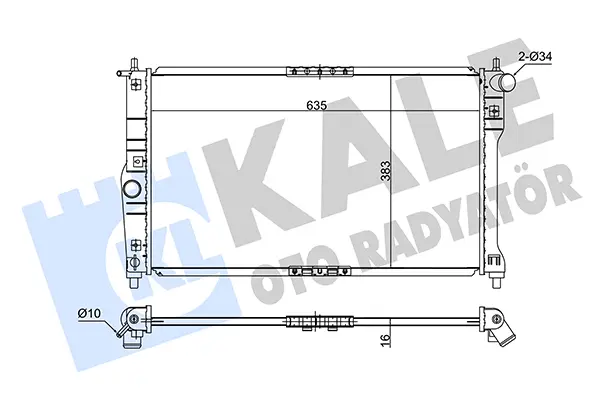 радиатор, охлаждане на двигателя KALE OTO RADYATOR   