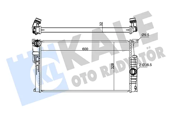 Воден радиатор за BMW 3 Touring (F31) 318 d 346075 KALE OTO RADYATOR   