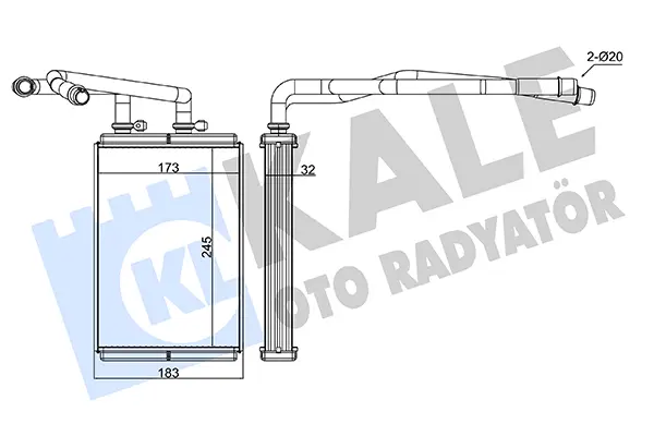 топлообменник, отопление на вътрешното пространство KALE OTO RADYATOR   