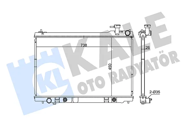 радиатор, охлаждане на двигателя KALE OTO RADYATOR   