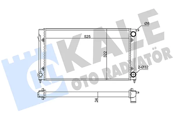 радиатор, охлаждане на двигателя KALE OTO RADYATOR   