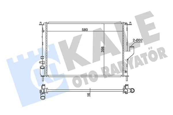 радиатор, охлаждане на двигателя KALE OTO RADYATOR   
